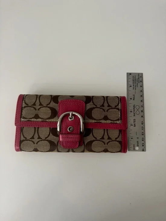 Y2K Coach Soho Signature Long Wallet - Pink - Picture 9 of 10